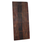 Panneau de porte en bois recyclé brun patiné, texture rustique