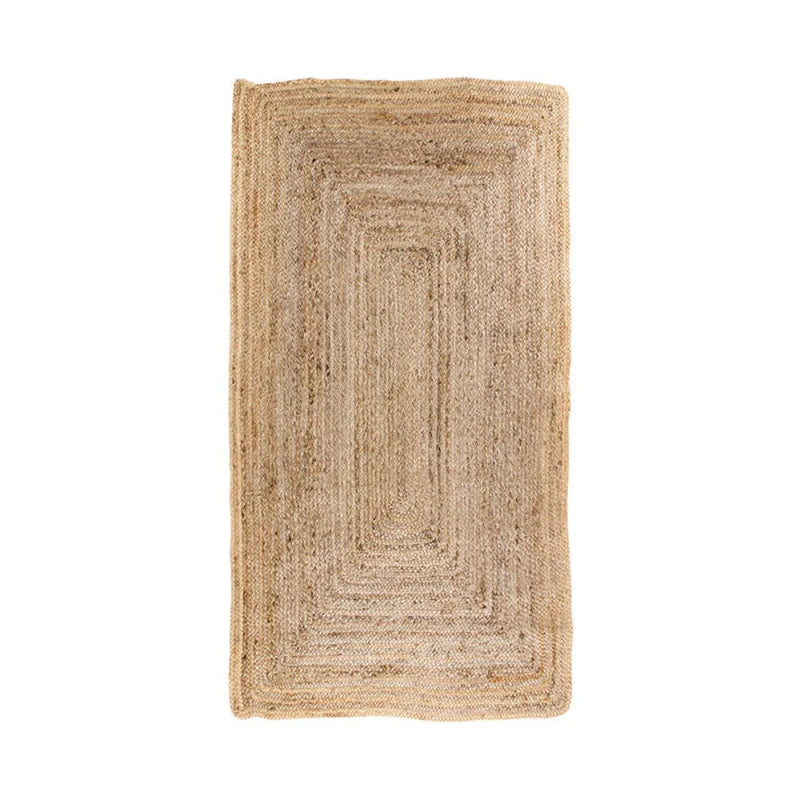 Tapis en jute tressée naturelle 65x135 cm rectangulaire