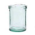 Vase en verre recyclé bleu 20 cm au design épuré