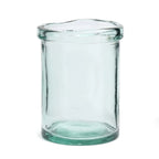 Vase en verre recyclé bleu 20 cm au design épuré